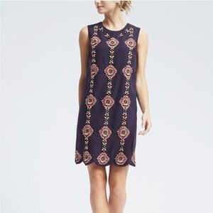 Banana Republic Embroidered/jewel embellished shift dress NWT size small